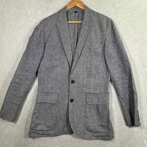 J. CREW x BAIRD McNUTT Ludlow Slim Fit Unstructured Blazer Mens 36R Mini Check‎
